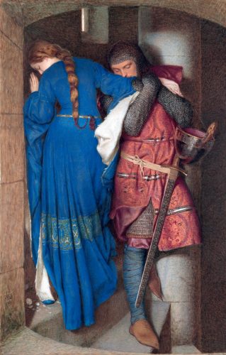 Frederic William Burton, Hellelil i Hildebrand, Spotkanie na schodach wieży, sztuka irlandzka, niezła sztuka