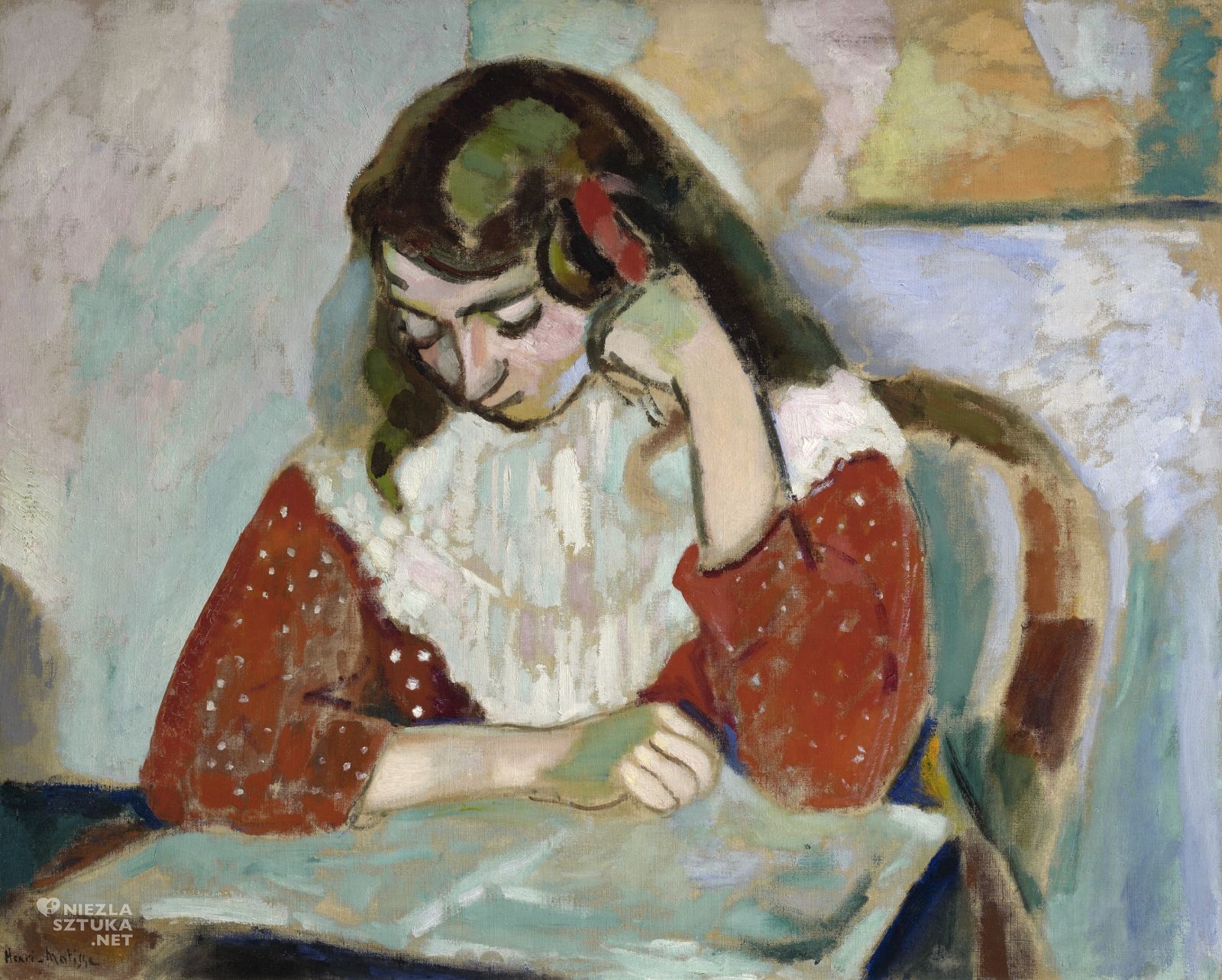 Henri Matisse, Czytająca Marguerite, Marguerite, Mistrz i Małgorzata, Portret dziecka artysty, Malarstwo Francuskie, Niezła Sztuka