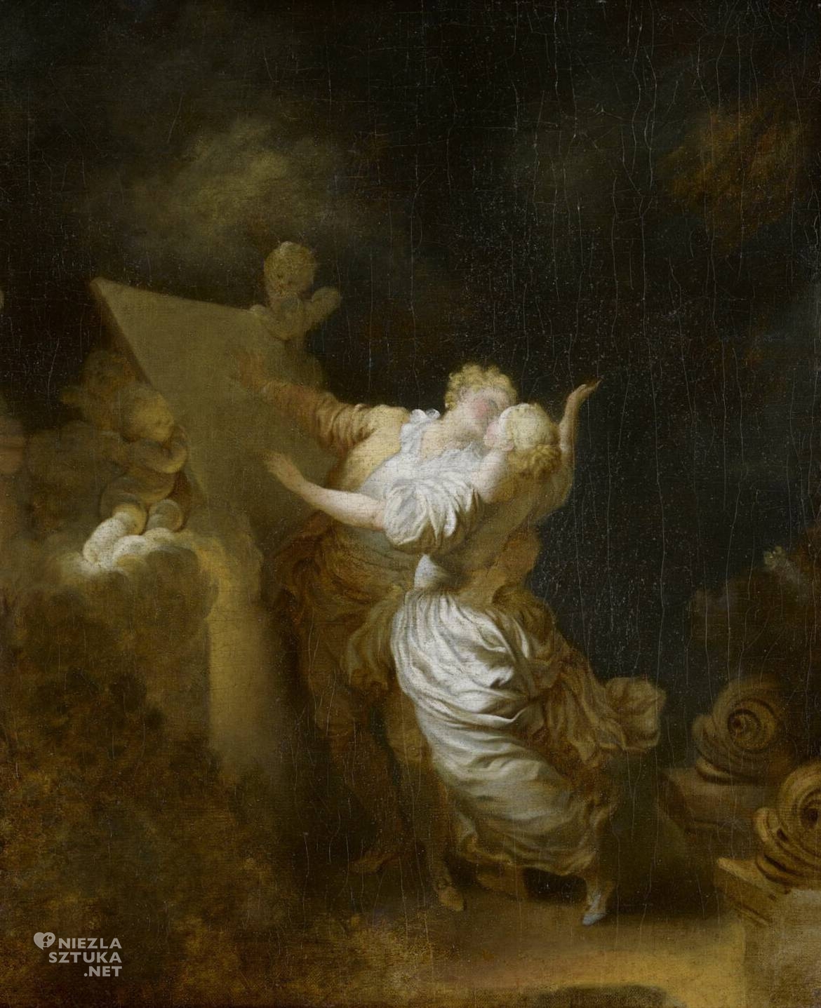 Jean-Honoré Fragonard, Przysięga miłości, sztuka francuska, rokoko, niezła sztuka