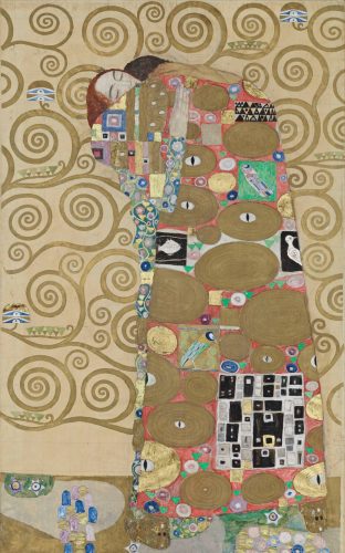 Gustav Klimt, Mozaika do Jadalni w Palais Stoclet, Uścisk, secesja, Art Nouveau, niezła sztuka