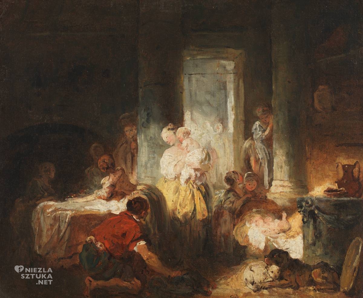 Jean-Honoré Fragonard, Rzymskie wnętrze, sztuka francuska, rokoko, niezła sztuka