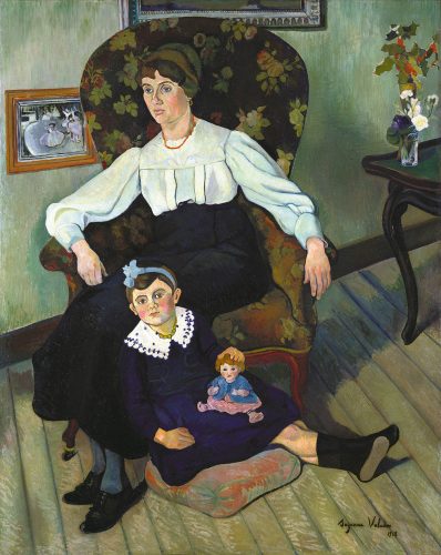 Suzanne Valadon, Marie Coca i jej córka Gilberte, kobiety w sztuce, portret rodzinny, Niezła Sztuka