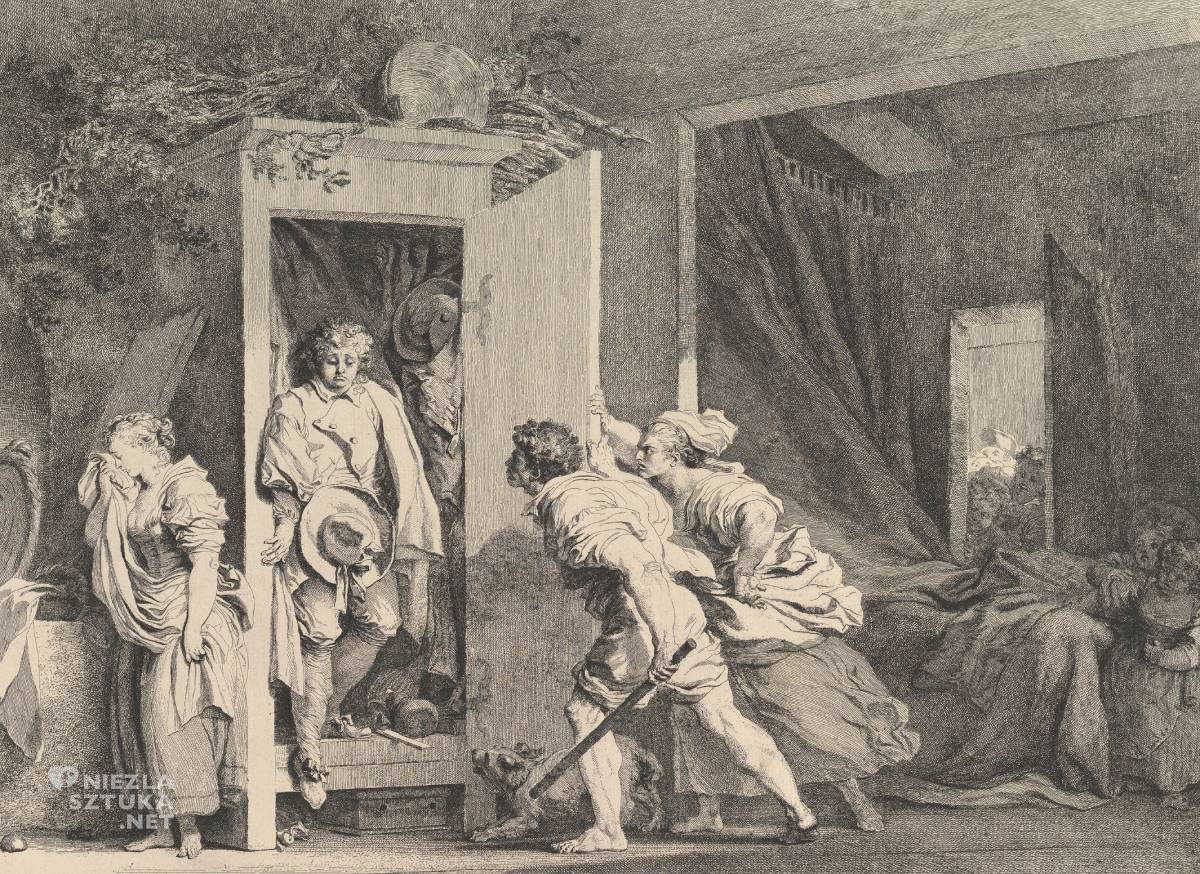 Jean-Honoré Fragonard, Szafa, sztuka francuska, rokoko, niezła sztuka