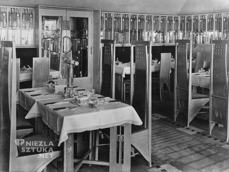 widok wnętrza, willow tea rooms, architektura, secesja, Niezła Sztuka