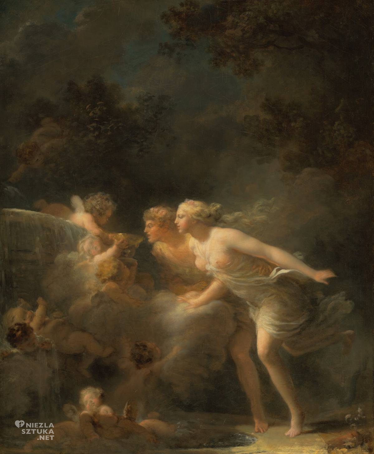 Jean-Honoré Fragonard, Źródło miłości, sztuka francuska, rokoko, niezła sztuka