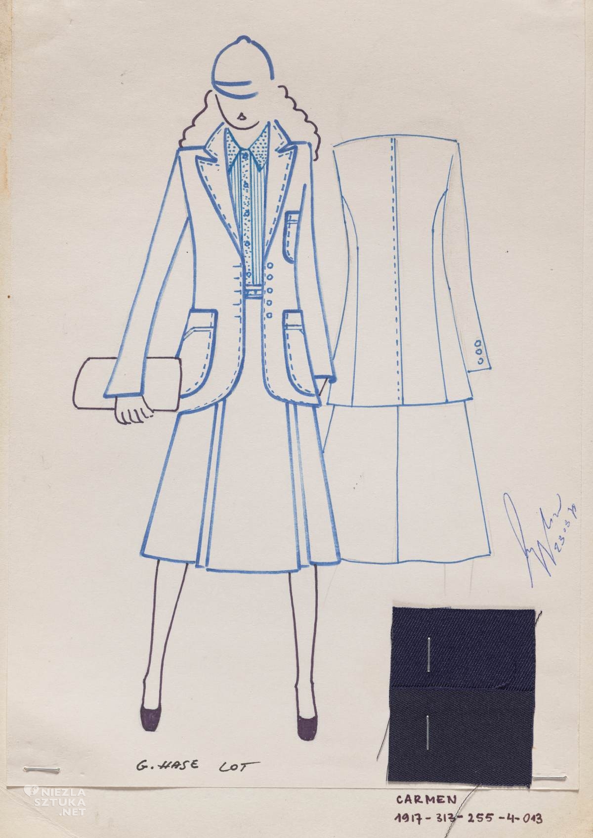 Grażyna Hase, Projekt kostiumu damskiego, polskie linie lotnicze lot, moda, projektantka, moda polska, Niezła Sztuka