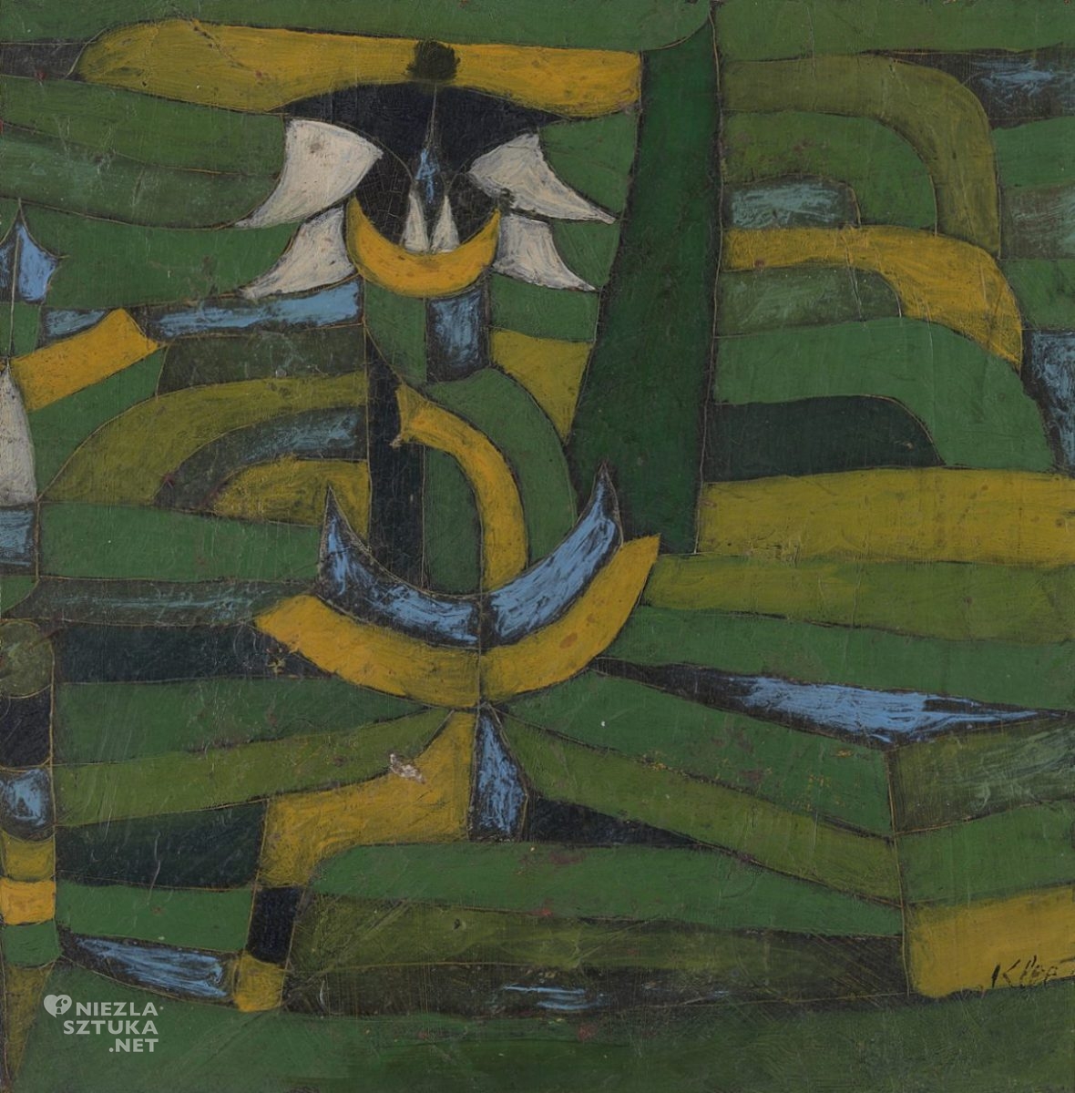 Paul Klee, Białe kwiaty w ogrodzie, ekspresjonizm, sztuka nowoczesna, Niezła Sztuka
