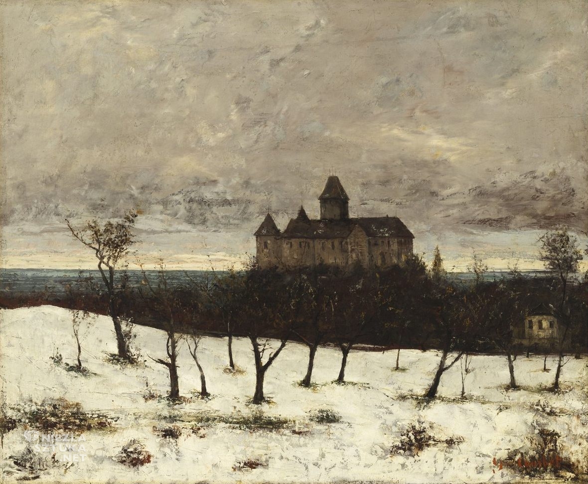 Gustave Courbet, Zamek w Blonay, sztuka francuska, Budapeszt, niezła sztuka