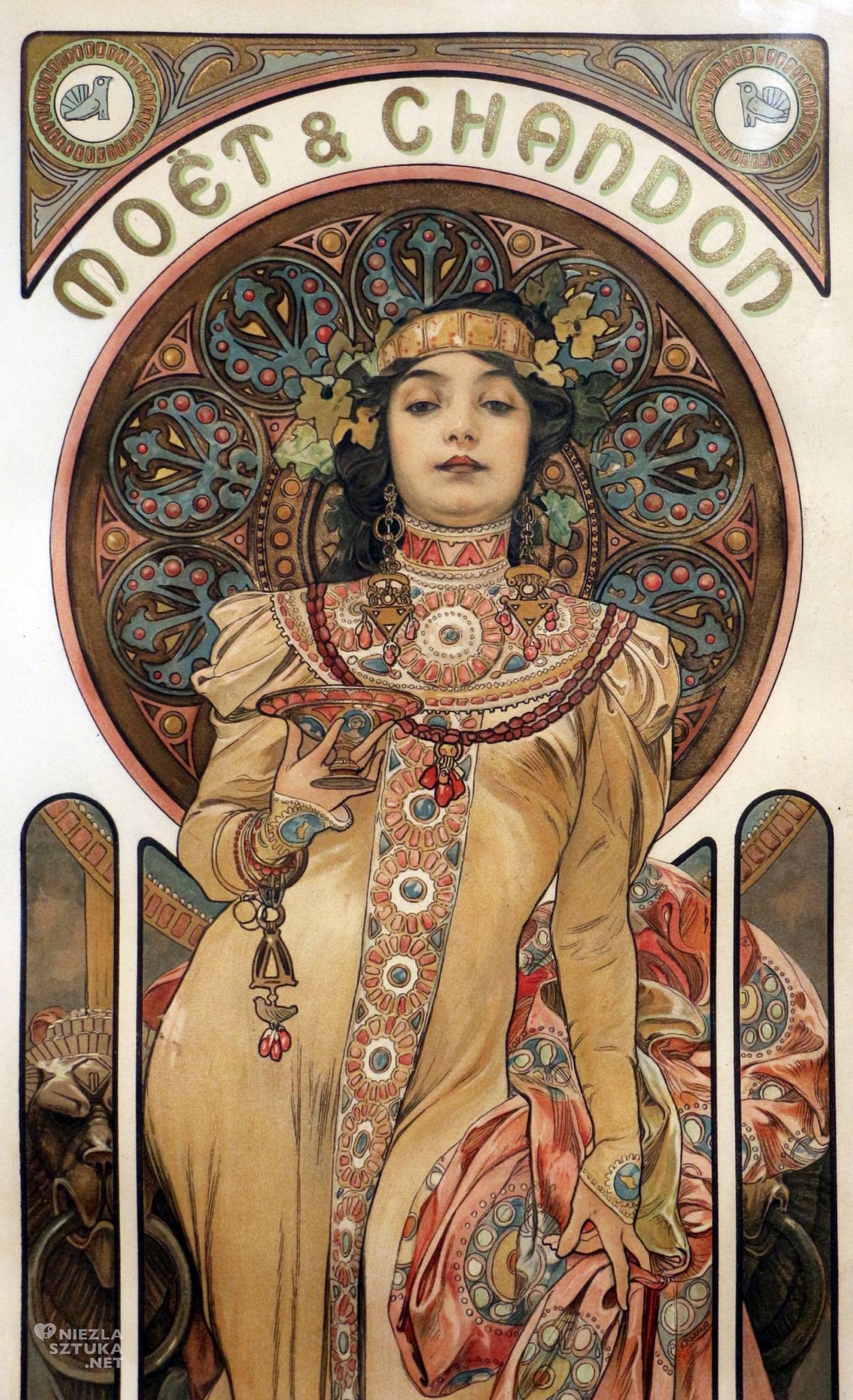 Alfons Mucha, Moët & Chandon, Dry Imperial, sztuka czeska, secesja, art nouveau, niezła sztuka
