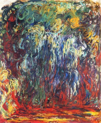 Claude Monet, Płacząca wierzba, sztuka francuska, impresjonizm, niezła sztuka