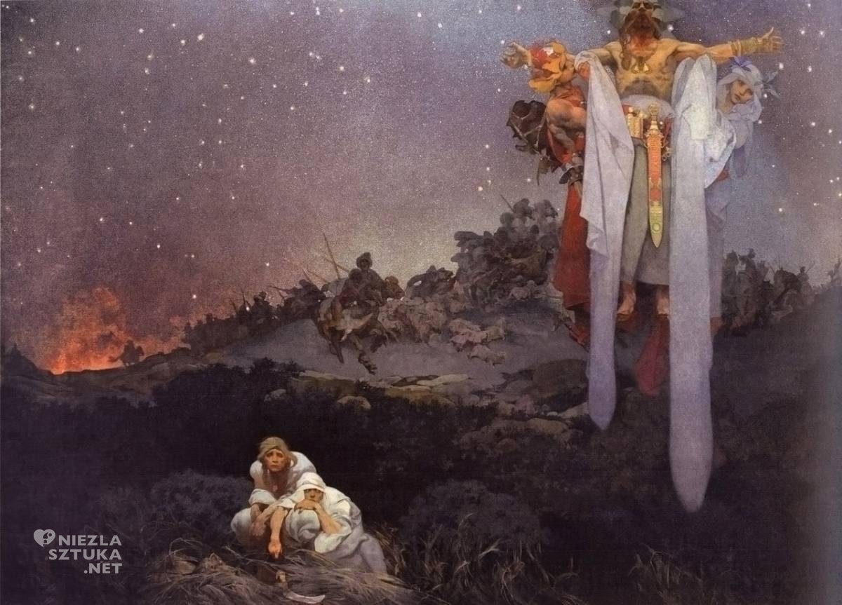 Alfons Mucha, Słowianie na ziemi ojców, Epopeja słowiańska, Art Nouveau, secesja, sztuka secesyjna, sztuka czeska, niezła sztuka