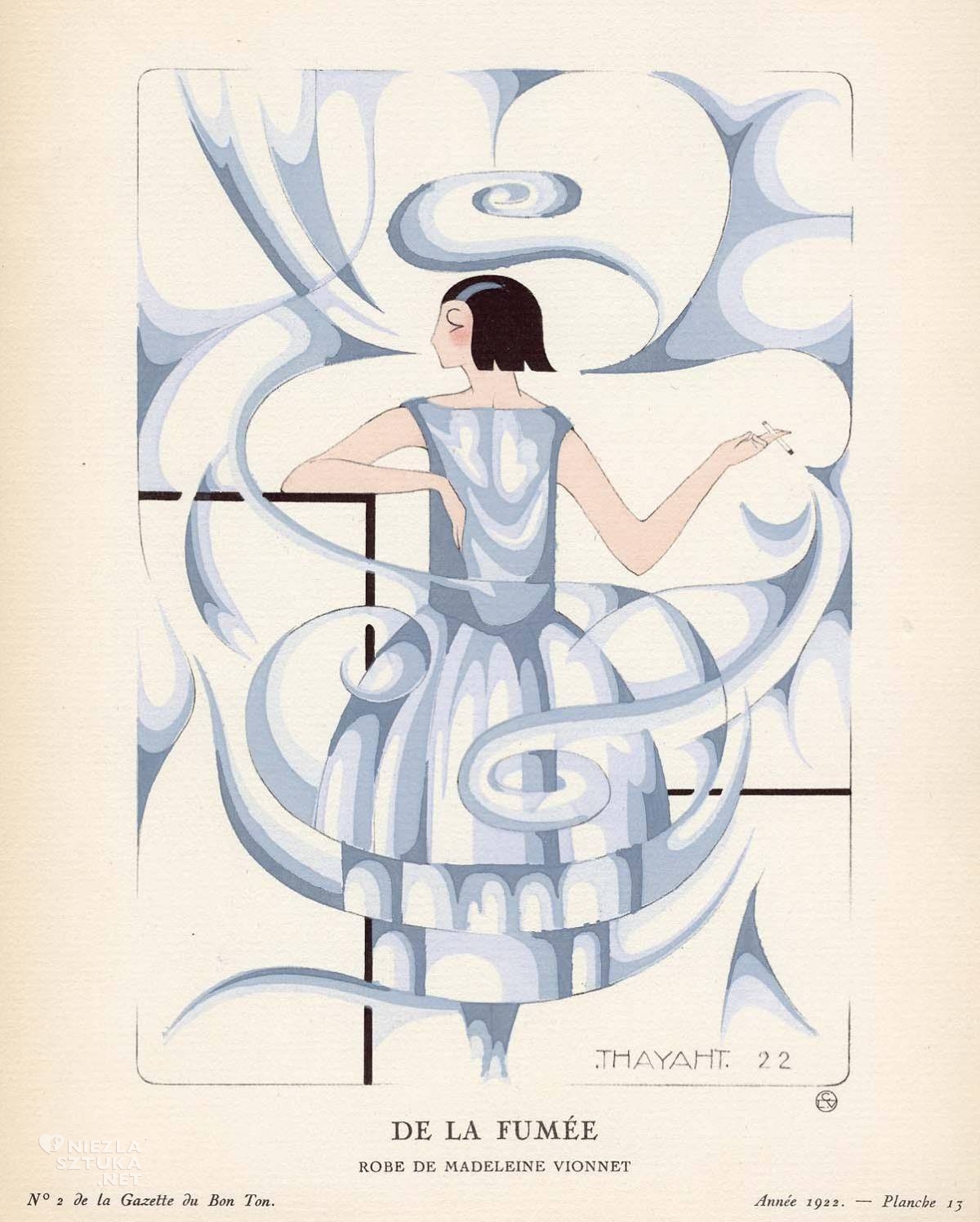 Thayaht (Ernesto Michahelle), Z dymu – skienka od Madeleine Vionnet, Gazette du Bon Ton, dom mody Vionnet, Madeleine Vionnet, moda, design, moda francuska, niezła sztuka