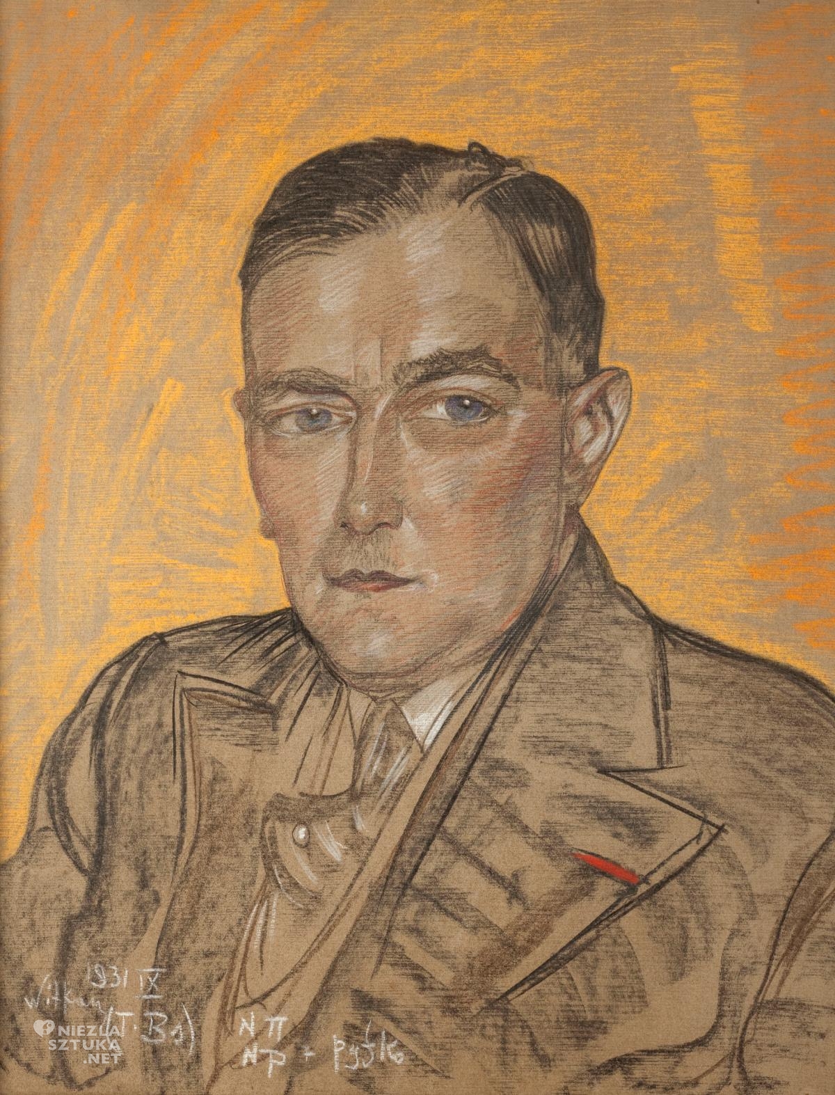Stanisław Ignacy Witkiewicz, Portret Karola Szymanowskiego, sztuka polska, portret męski, niezła sztuka