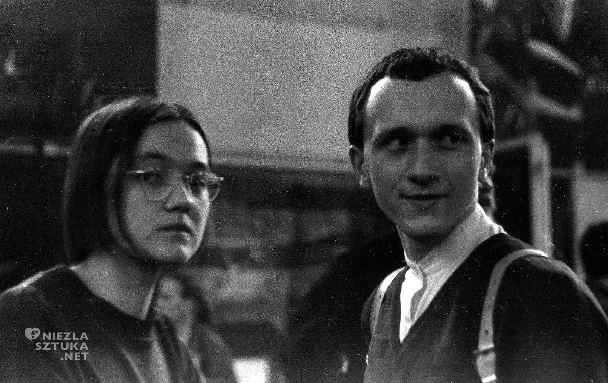 Aldona Mickiewicz z mężem Tadeuszem Borutą, sztuka polska, kobiety w sztuce, zdjęcie, archiwum, niezła sztuka
