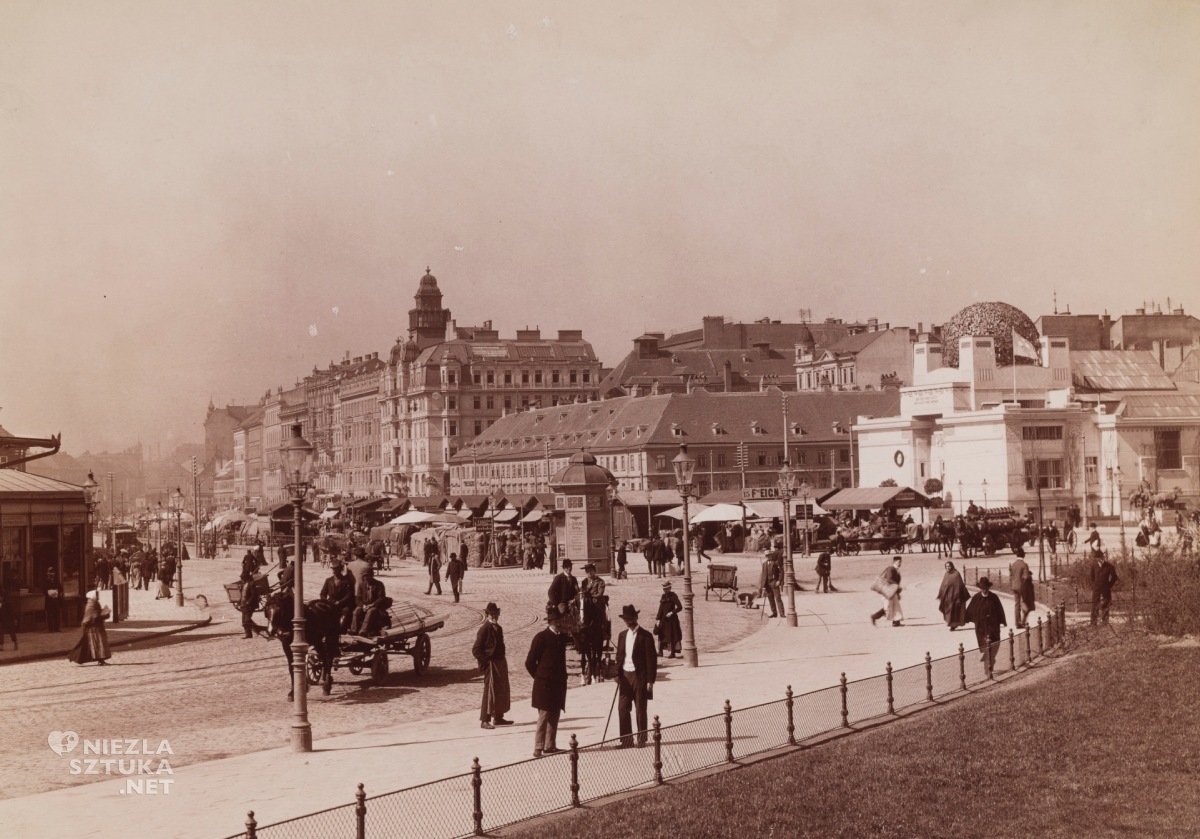 Budynek Secesji w Wiedniu, kamienica przy Linke Wienzeile 6, Naschmarkt, Wiedeń, zdjęcie, archiwum, niezla sztuka