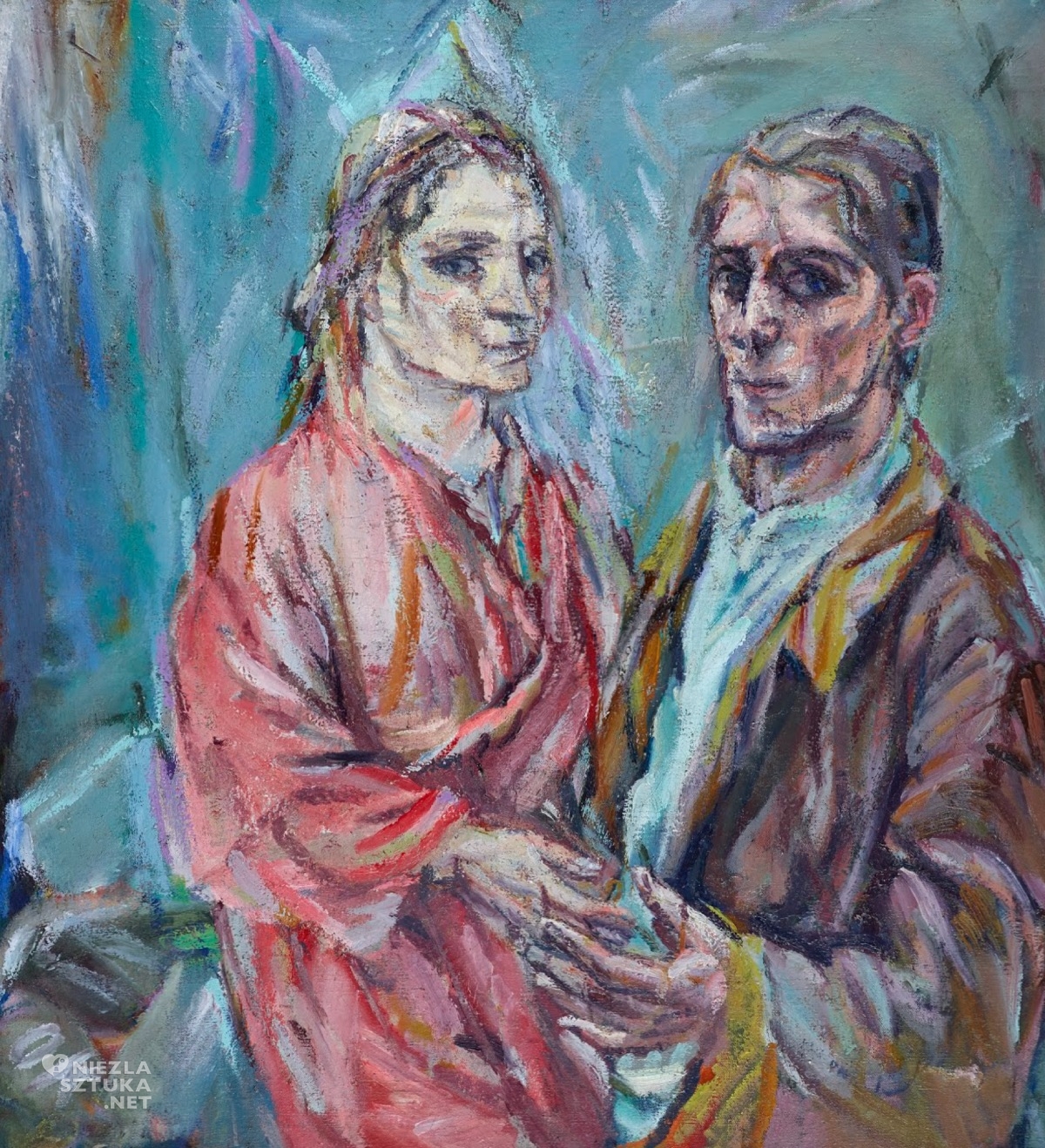 Oskar Kokoschka, Autoportret z Almą Mahler, Alma Mahler, sztuka austriacka, niezła sztuka