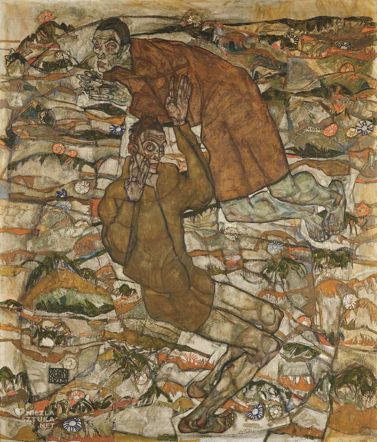 Egon Schiele, Przemiana (Ślepcy II), sztuka austriacka, secesja, niezła sztuka