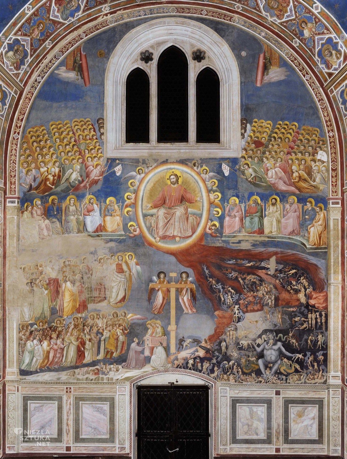 Giotto di Bondone, Sąd Ostateczny, fresk, Kaplica Scrovegnich, renesans, Niezła Sztuka