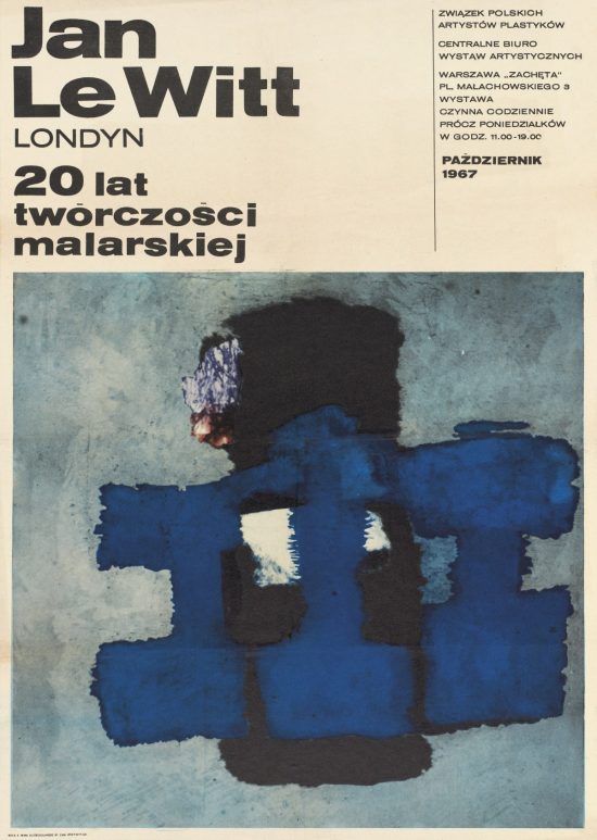 Plakat wystawy Jan Le Witt. 20 lat twórczości malarskiej, Jan Le Witt, plakat polski, sztuka polska, niezła sztuka