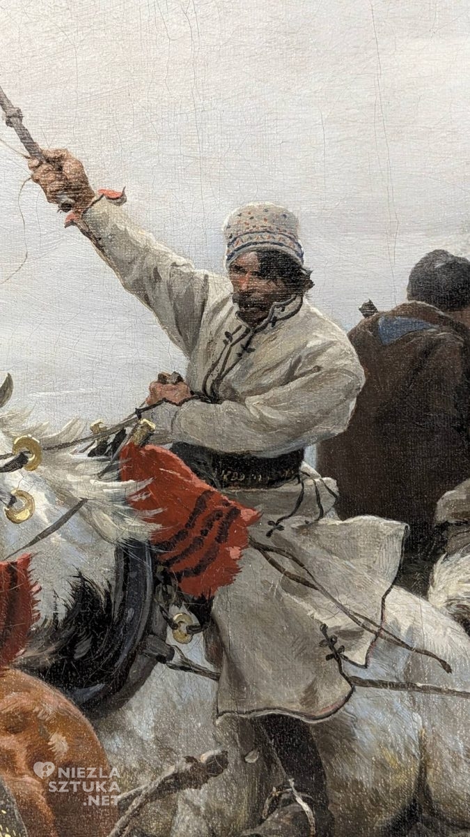 Józef Brandt, Wyjazd na polowanie, dzieło odzyskane, konserwacja, Pracownia Konserwacji Zabytków, Muzeum Śląskie w Katowicach, niezła sztuka