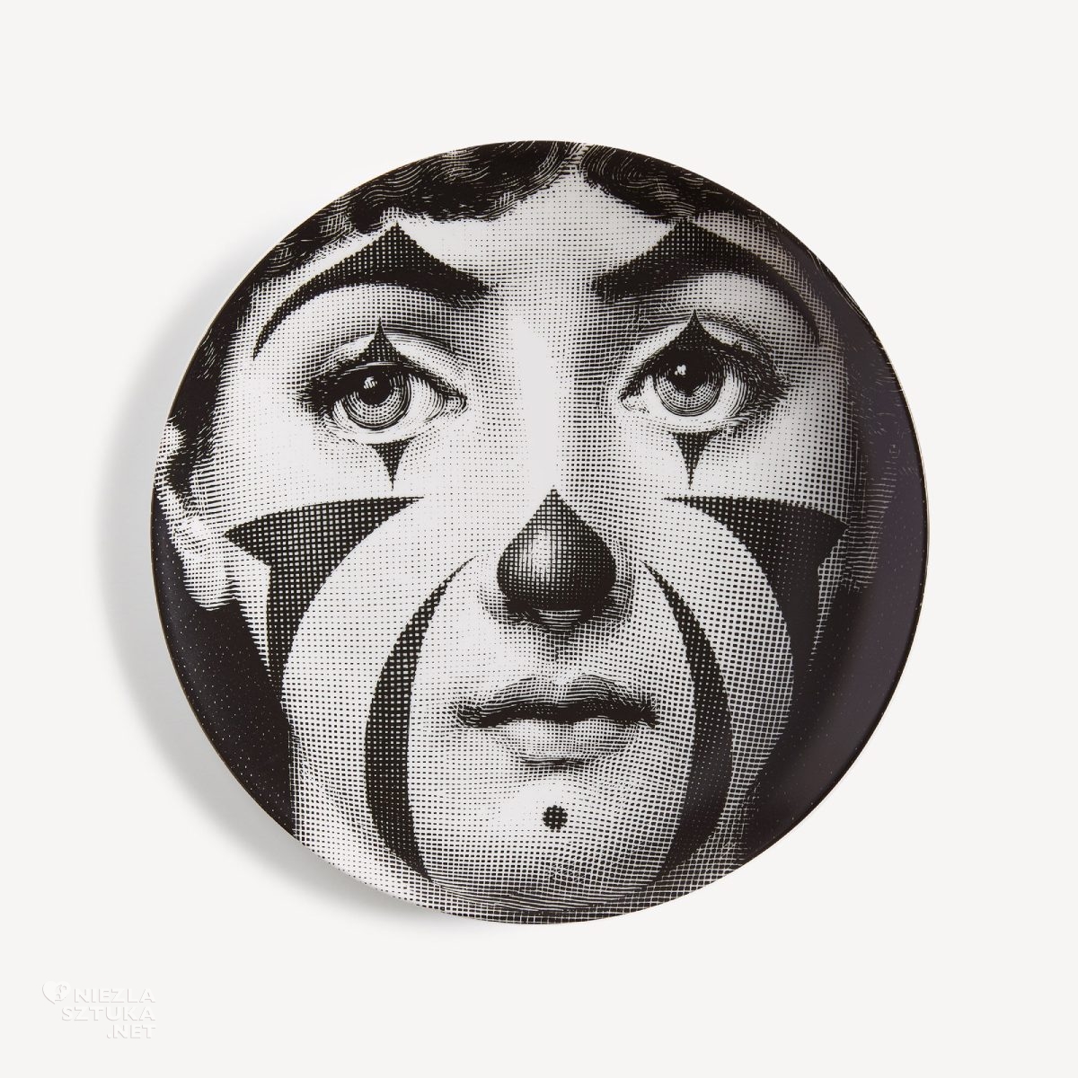Piero Fornasetti, Tema e Variazioni n.2, Talerz ozdobny Temat i wariacje nr 2, sztuka włoska, niezła sztuka