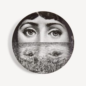 Piero Fornasetti, Tema e Variazioni n.3, Talerz ozdobny Temat i wariacje nr 3, sztuka włoska, niezła sztuka