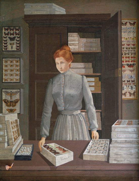 Piero Fornasetti, Sprzedawczyni motyli, sztuka włoska, obraz, niezła sztuka