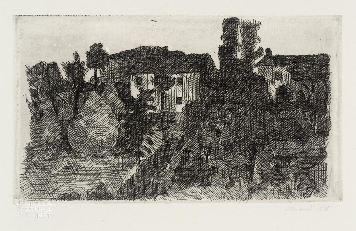 Giorgio Morandi, Pejzaż, sztuka włoska, niezła sztuka