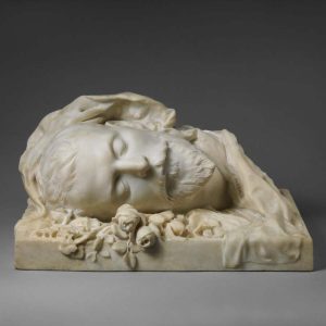 Sarah Bernhardt, Portret pośmiertny Jacques’a Damali, Jacques Damala, rzeźba, sztuka francuska, niezła sztuka