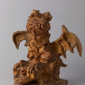 Sarah Bernhardt, Autoportret jako chimera, rzeźba, sztuka francuska, niezła sztuka