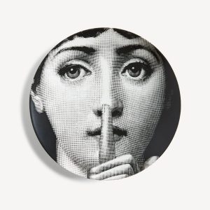 Piero Fornasetti, Tema e Variazioni n.334, Talerz ozdobny Temat i wariacje nr 334, sztuka włoska, niezła sztuka