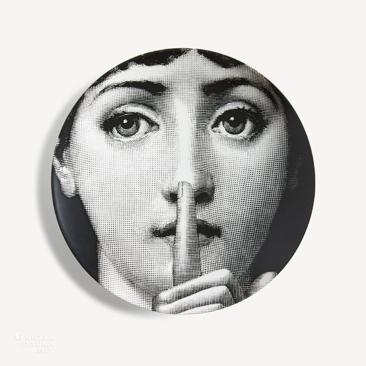 Piero Fornasetti, Tema e Variazioni n.334, Talerz ozdobny Temat i wariacje nr 334, sztuka włoska, niezła sztuka