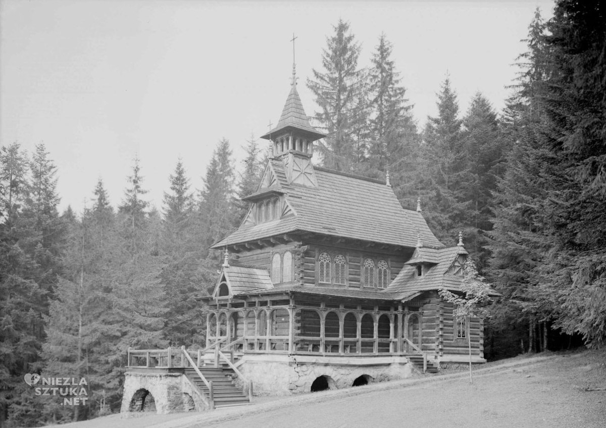 Kaplica na Jaszczurówce, Zakopane, Stanisław Witkiewicz, fotografia, Niezła Sztuka