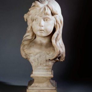 Sarah Bernhardt, Portret małej dziewczynki, popiersie, statuetka, sztuka francuska, niezła sztuka