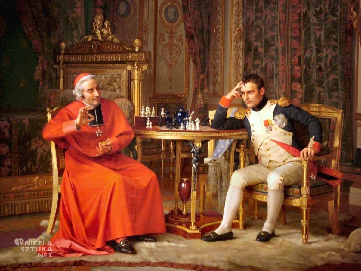 Jean-Georges Vibert, Szach, gra w szachy, Napoleon Bonaparte, Joseph Fesch, Niezła Sztuka