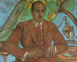 Stanisław Ignacy Witkiewicz, Witkacy, Portret Leona Reynela, detal. MNW, Niezła Sztuka