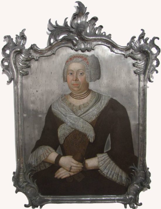 Portret trumienny Anny Barbary Hildebrand Kintzlowej, portrety trumienne, sztuka funeralna, Muzeum Ziemi Międzyrzeckiej im. Alfa Kowalskiego, niezła sztuka