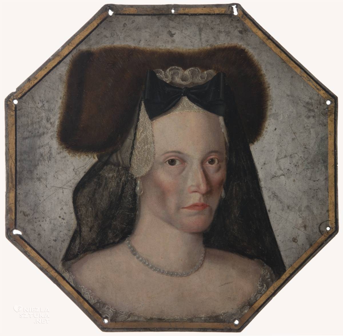 Portret trumienny Margarethe Miesitscheck, portrety trumienne, sztuka funeralna, Muzeum Ziemi Międzyrzeckiej im. Alfa Kowalskiego, niezła sztuka