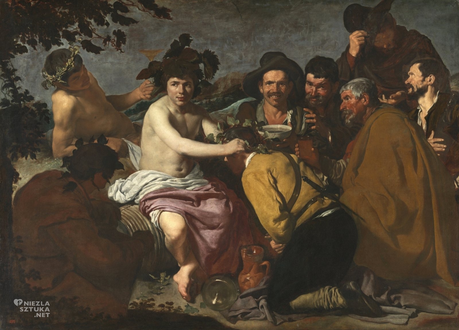 Diego Velázquez, Pijacy, czyli Triumf Bachusa, sztuka hiszpańska, niezła sztuka