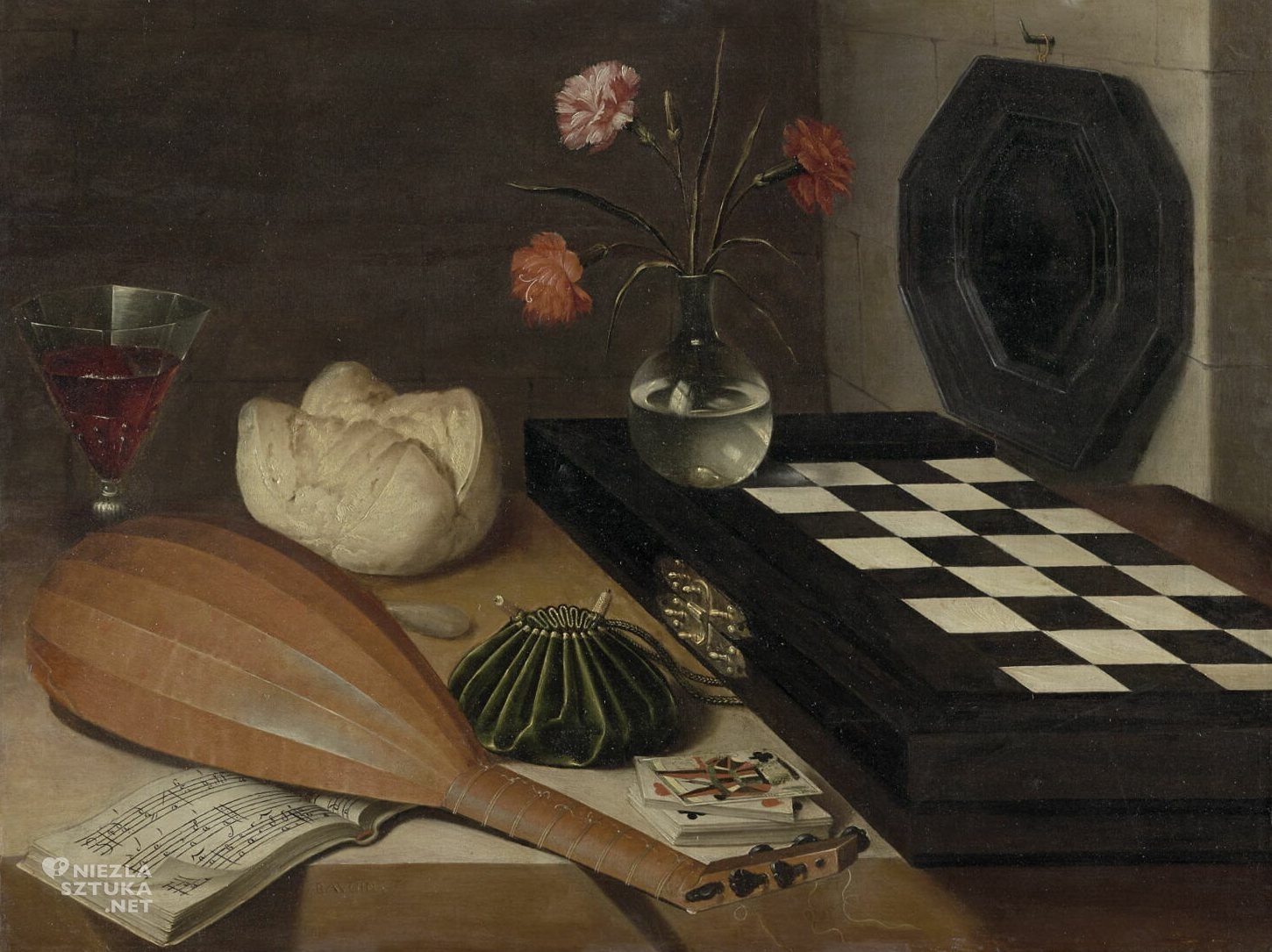 Lubin Baugin, Martwa natura z szachownicą, sztuka francuska, Niezla Sztuka
