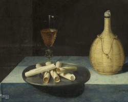 Lubin Baugin, Martwa natura z waflami, breakfast pieces, sztuka francuska, Niezla Sztuka