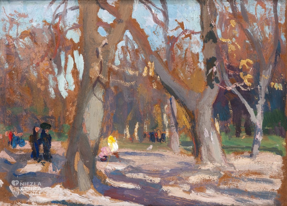 Jan Stanisławski, Planty krakowskie, Kraków, sztuka polska, malarstwo polskie, Niezła Sztuka