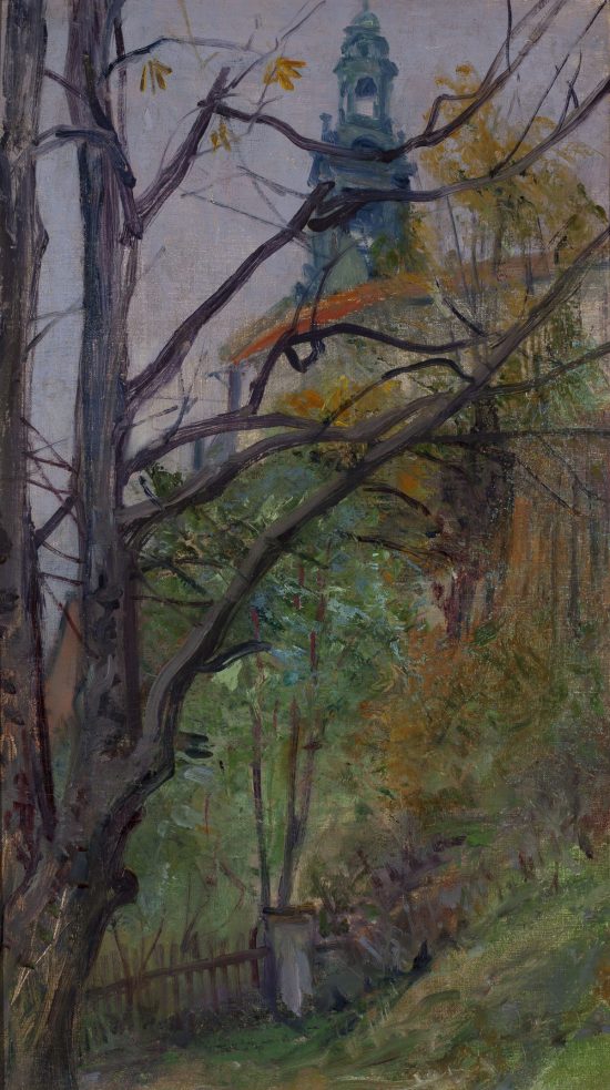 Stanisław Wyspiański, Widok na Wawel, olej, płótno, Kraków, widok na miasto, pejzaż miejski, Niezła Sztuka