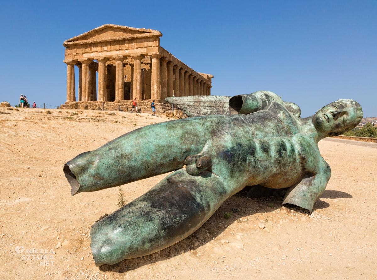 Igor Mitoraj, Ikar Upadły, Dolina Świątyń, Sycylia, Valle dei Templi, sztuka grecka, antyk, sztuka antyczna, niezła sztuka