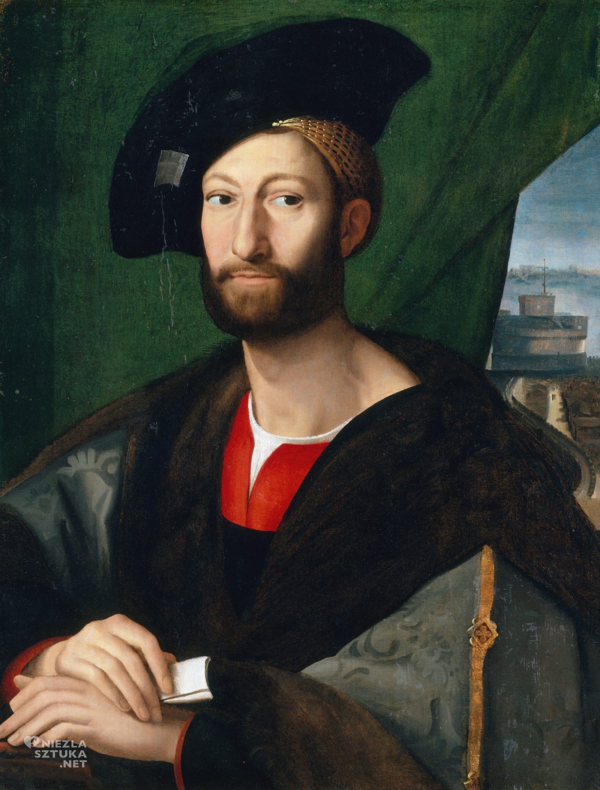 Warsztat Rafaela Santi, Giuliano de’Medici, Portret Giuliana Medici, Rafael Santi, sztuka włoska, sztuka renesansowa, niezła sztuka