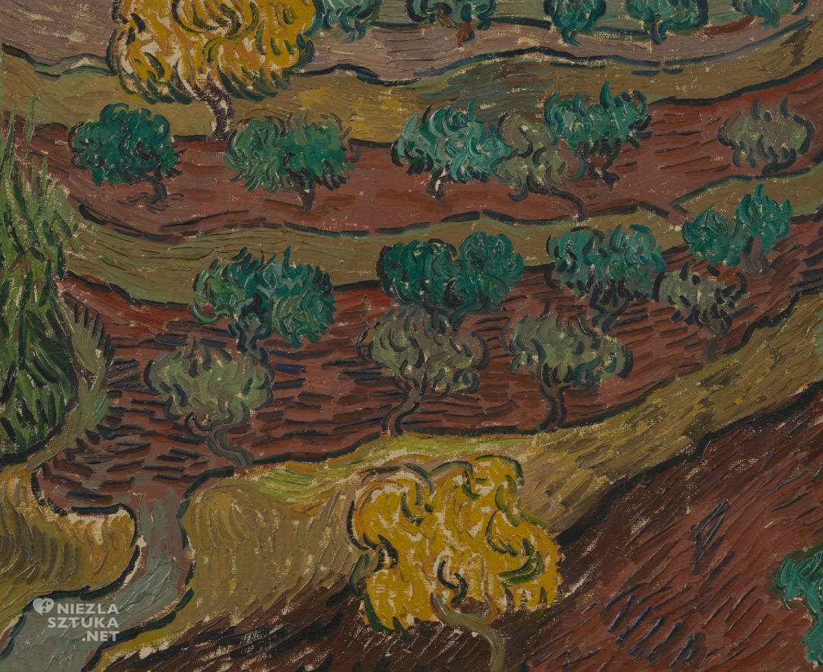 Vincent van Gogh, Drzewa oliwne na zboczu wzgórza, Van Gogh Museum, Jesień w sztuce, Niezła Szatuka