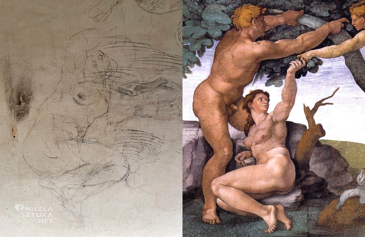 Sekretny pokój Michała Anioła, Michał Anioł, Michelangelo Buonarroti, Florencja, Museo Nazionale del Bargello, Grzech pierworodny i Wygnanie z Raju, freski, Kaplica Sykstyńska, Watykan, Niezła Sztuka