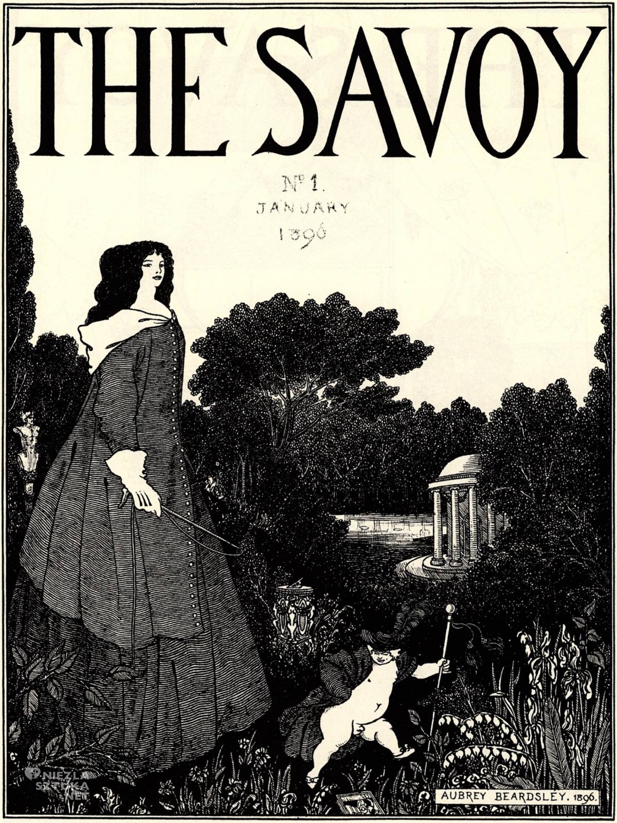 Aubrey Beardsley, The Savoy, okładka czasopisma, sztuka brytyjska, sztuka angielska, niezła sztuka