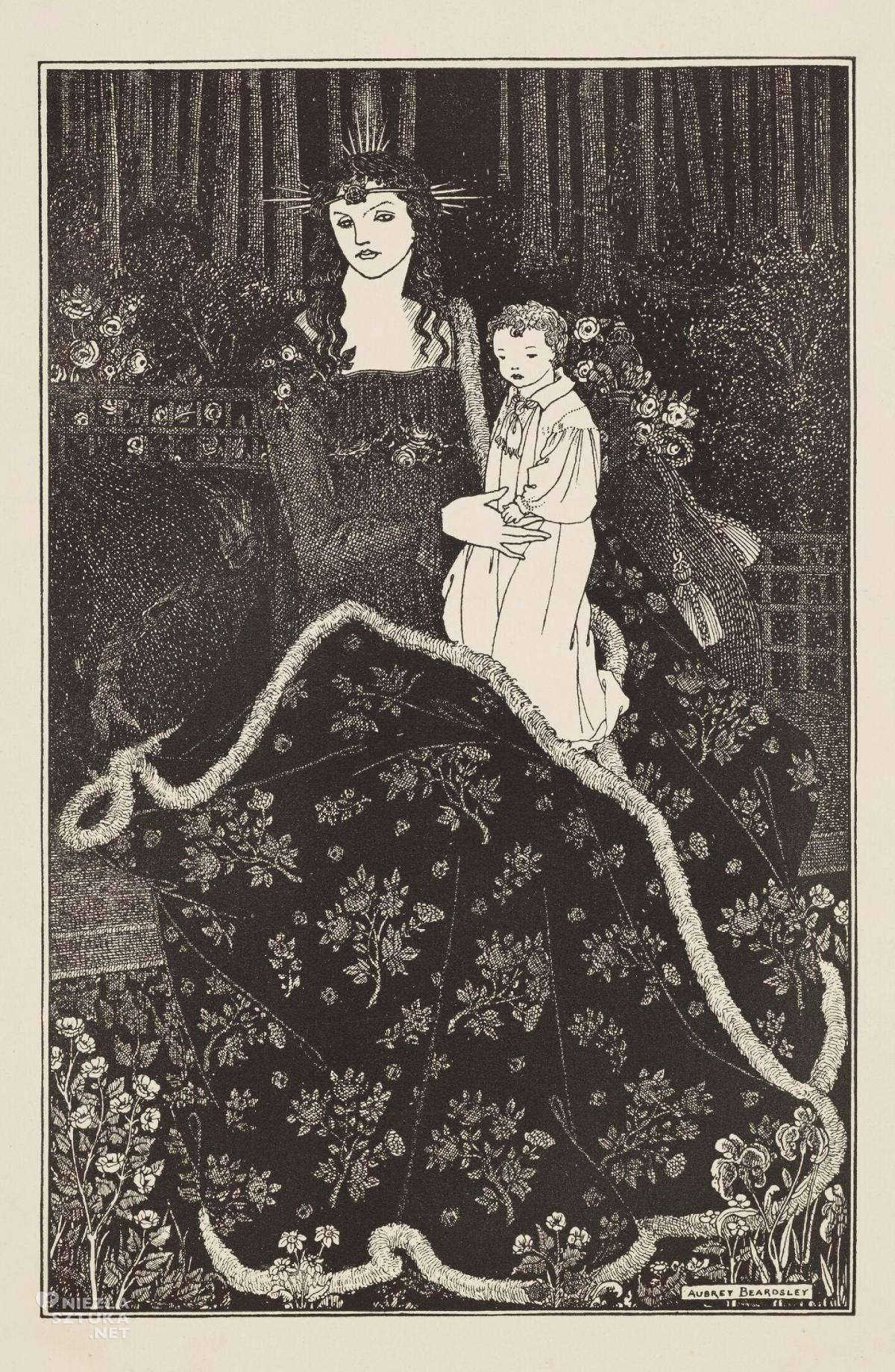 Aubrey Beardsley, Duża kartka świąteczna, sztuka brytyjska, sztuka angielska, niezła sztuka
