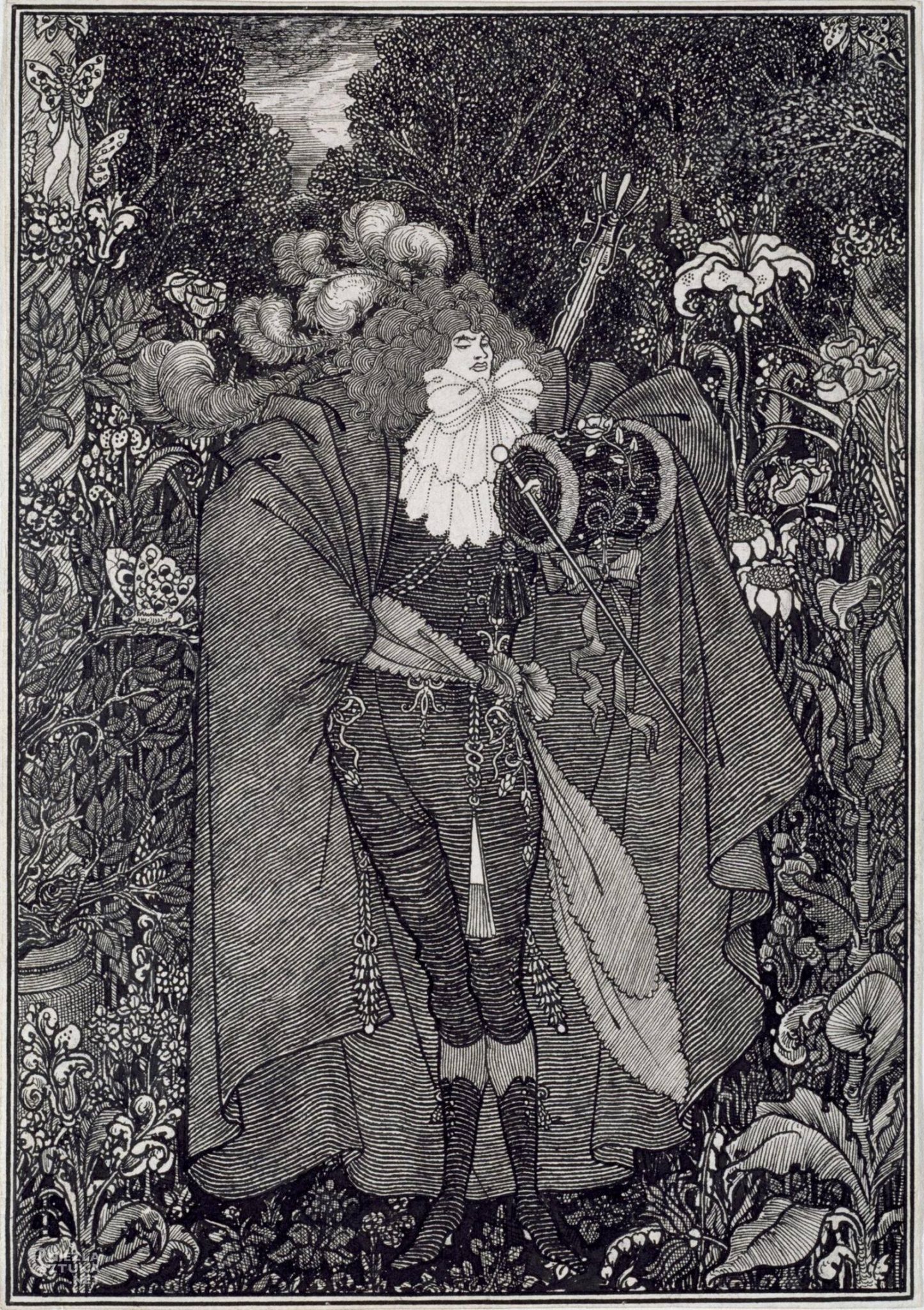 Aubrey Beardsley, The Abbé, sztuka brytyjska, sztuka angielska, niezła sztuka